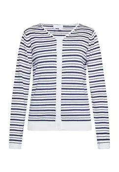 Вязаный кардиган usha BLUE LABEL Knit Cardigan, цвет marine blue/white