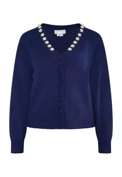 Вязаный кардиган Usha Knit Cardigan Sivene, морской синий