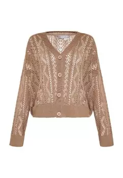 Вязаный кардиган Usha Knit Cardigan, светло-коричневый