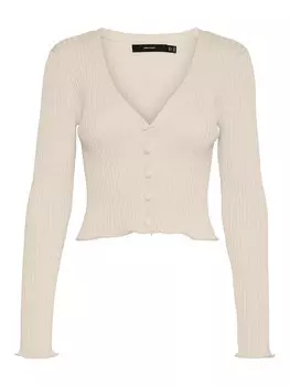 Вязаный кардиган VERO MODA Fibly, бежевый