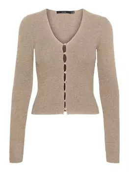 Вязаный кардиган VERO MODA GOLD, темно-бежевый