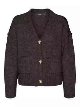 Вязаный кардиган VERO MODA Knit Cardigan, коричневый