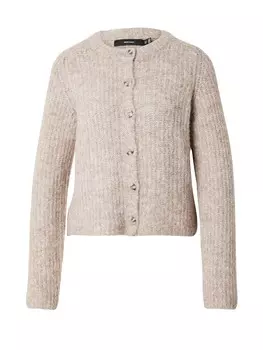 Вязаный кардиган VERO MODA Knit Cardigan VMAWSOME, пятнистый бежевый
