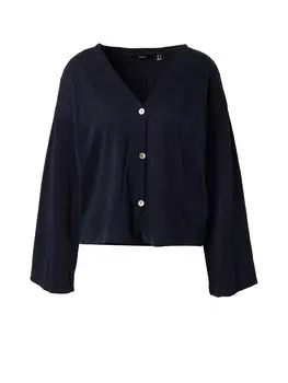 Вязаный кардиган VERO MODA Knit Cardigan VMELLIE, темно-синий