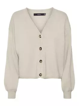 Вязаный кардиган VERO MODA Knit Cardigan VMGold, бежевый