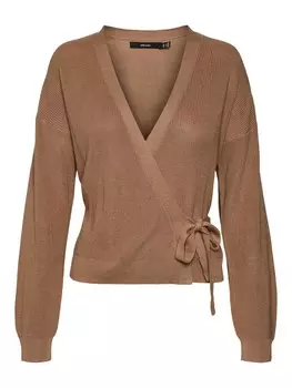 Вязаный кардиган VERO MODA Lexsun, коричневый