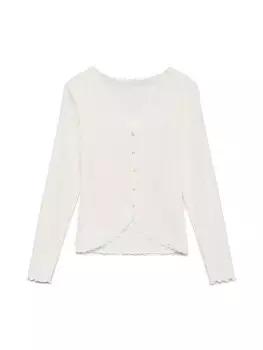 Вязаный кардиган VERO MODA NAYA, натуральный белый