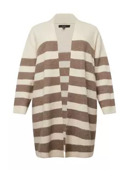 Вязаный кардиган Vero Moda PHILINE, бежевый/темно-бежевый
