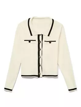 Вязаный кардиган VERO MODA TRUDY, белый