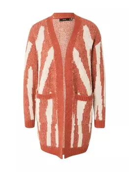 Вязаный кардиган Vero Moda Zelma, крапчатый красный