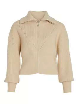 Вязаный кардиган Vila, бежевый