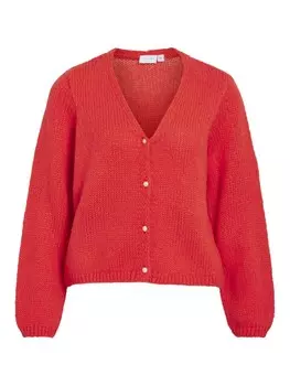 Вязаный кардиган VILA, красный