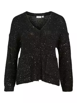 Вязаный кардиган Vila LINDSAY, черный