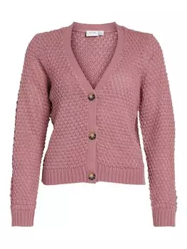 Вязаный кардиган Vila Liomy, темно-розовый