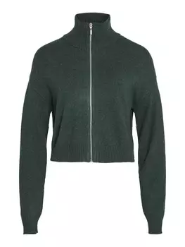 Вязаный кардиган Vila, темно-зеленый