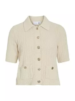 Вязаный кардиган VILA VIGEORGIE, кремовый