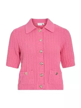 Вязаный кардиган VILA VIGEORGIE, розовый