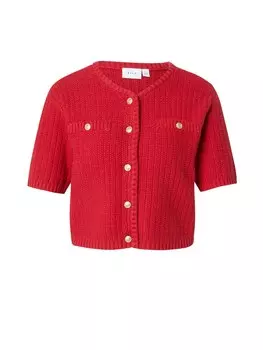 Вязаный кардиган VILA VITUT, красный