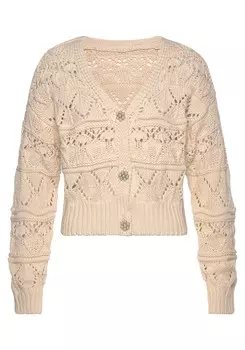 Вязаный кардиган Vivance, крем
