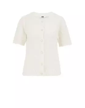 Вязаный кардиган WE Fashion, белый