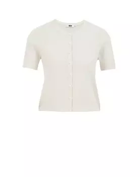 Вязаный кардиган WE Fashion, белый