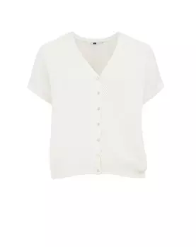 Вязаный кардиган WE Fashion, белый