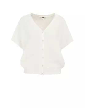 Вязаный кардиган WE Fashion, белый