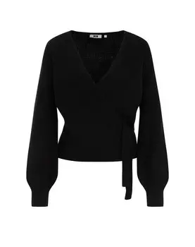 Вязаный кардиган WE Fashion, черный