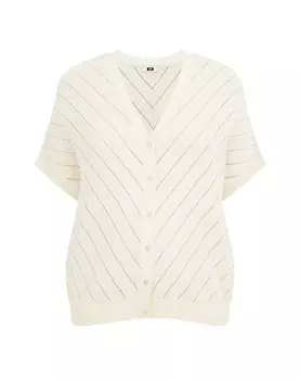 Вязаный кардиган We Fashion, цвет Ivory
