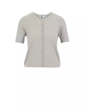 Вязаный кардиган WE Fashion, светло-серый