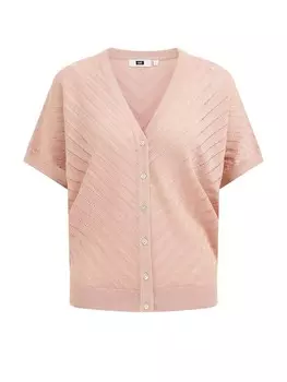 Вязаный кардиган WE Fashion, темно-розовый