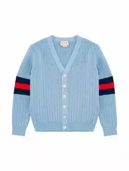 Вязаный кардиган Web Gucci, синий