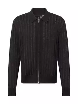 Вязаный кардиган Weekday Fernando, черный