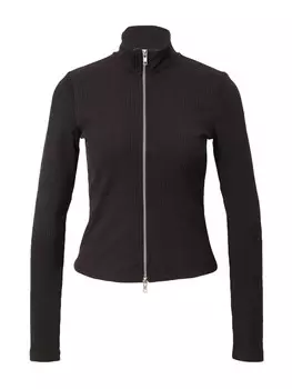 Вязаный кардиган WEEKDAY Tina, черный