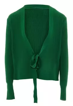 Вязаный кардиган YASANNA, темно-зеленый