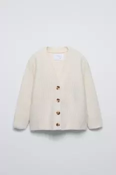Вязаный кардиган ZARA, экрю