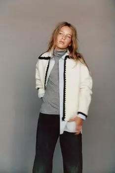 Вязаный кардиган ZARA, экрю