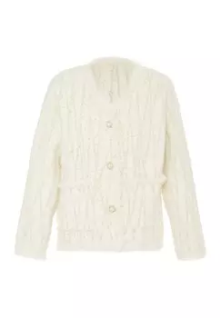 Вязаный кардиган Zitha, бежевый