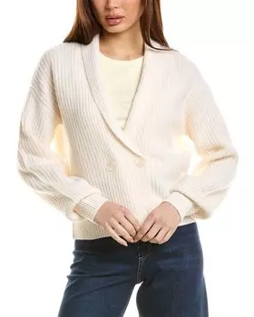 Вязаный кашемировый кардиган Ellie Tahari Elie Tahari, белый