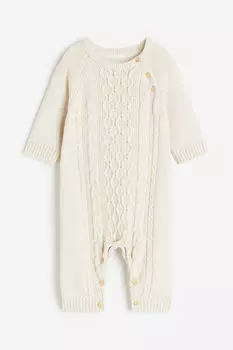 Вязаный комбинезон H&M, бежевый