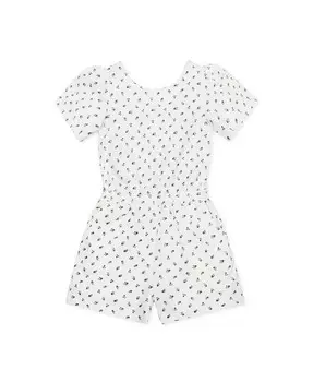 Вязаный комбинезон из органического хлопка для маленьких девочек с запахом сзади Hope & Henry, зеленый