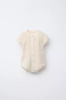Вязаный комбинезон крючком ZARA, экрю