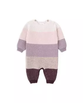 Вязаный комбинезон в стиле колор-блок для девочки Knot, мультиколор