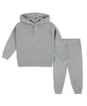 Вязаный комплект из свитера с капюшоном и брюк для маленьких мальчиков Gerber, зеленый