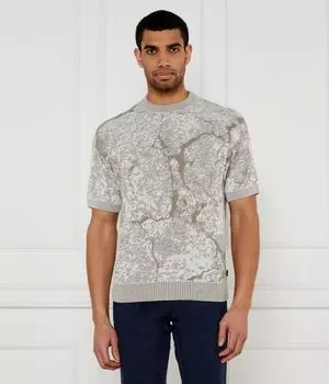 Вязаный крючком свитер Loose fit Boss Orange, желтый