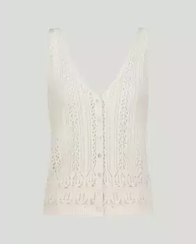 Вязаный крючком женский топ с пуговицами Easy Wear, цвет Crudo