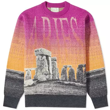 Вязаный круг интарсия Aries Henge, мультиколор