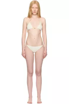 Вязаный купальник бикини Amiri, цвет ivory