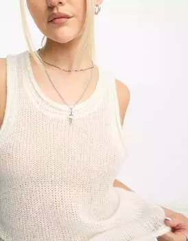 Вязаный легкий жилет COLLUSION цвета экрю
