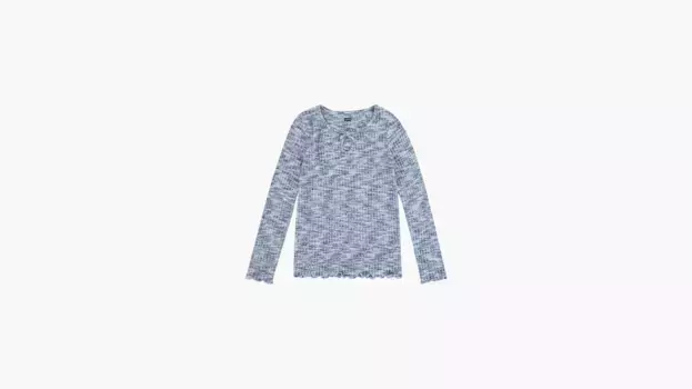 Вязаный лонгслив Space Dyne для больших девочек 7–16 лет Levi's, синий